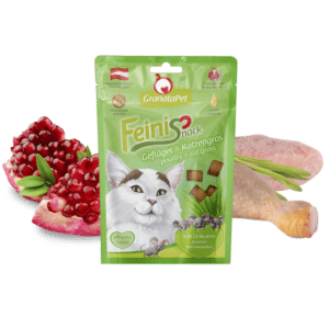 Feinis KatzenSnack Geflügel und Katzengras 50g