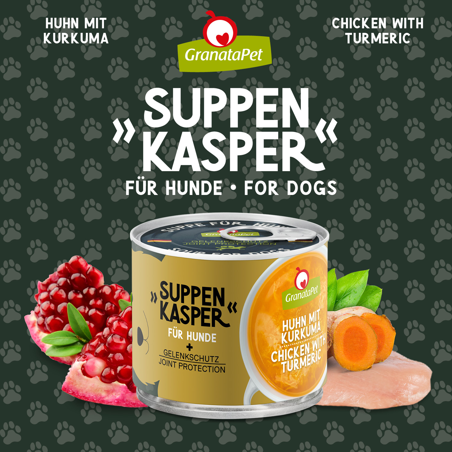 GranataPet Suppenkasper Hund Huhn mit Kurkuma