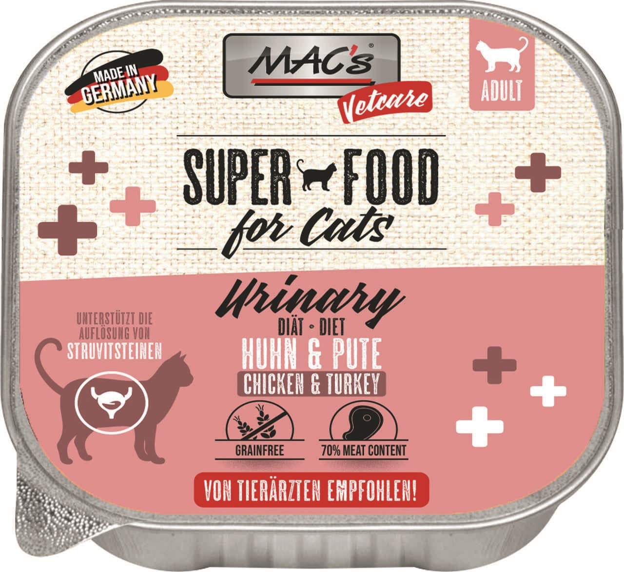 Macs Cat Vetcare Huhn und Pute Urinary/Diät 100g