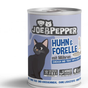 Joe & Pepper Cat Huhn & Forelle mit Möhren