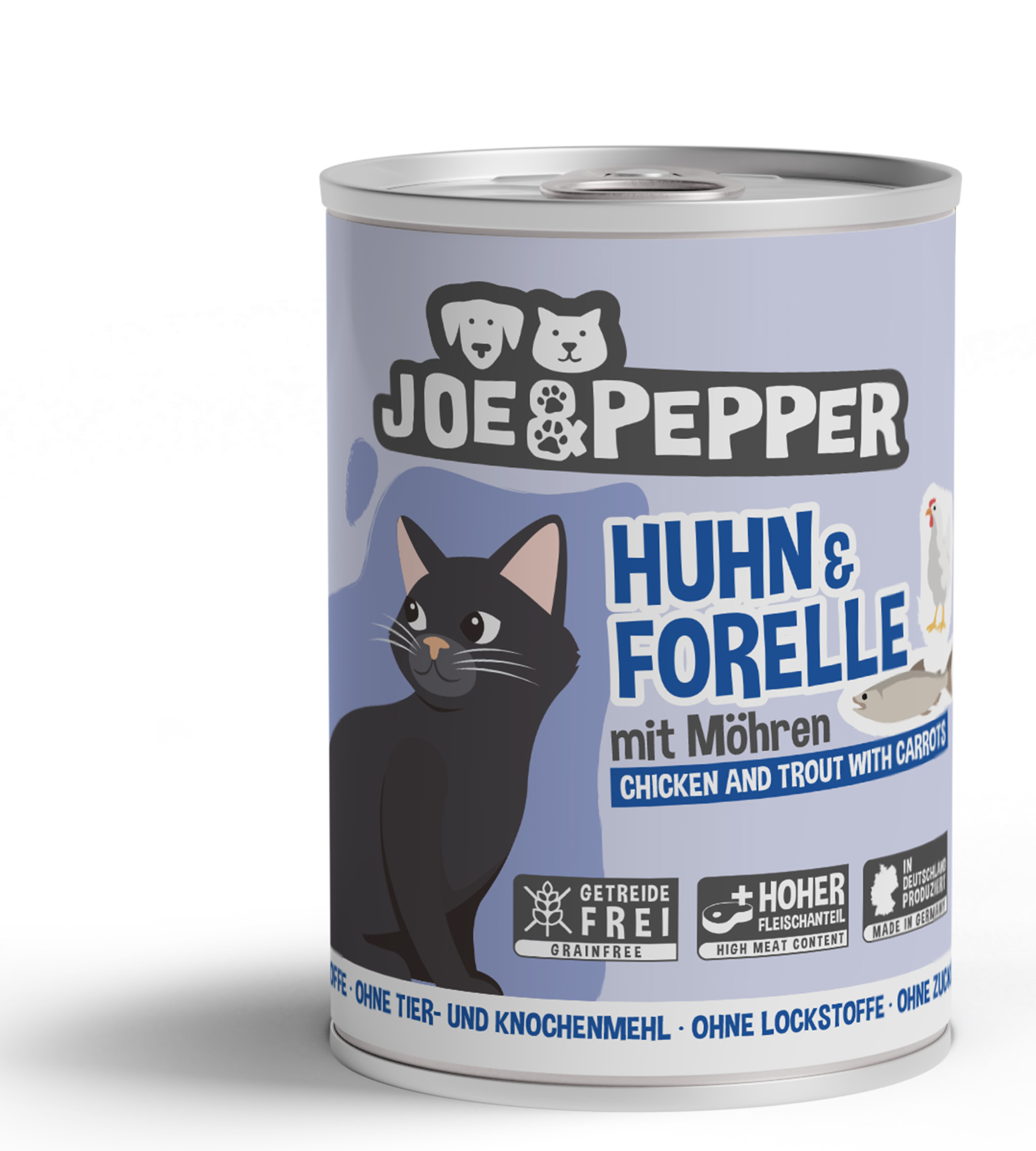 Joe & Pepper Cat Huhn & Forelle mit Möhren