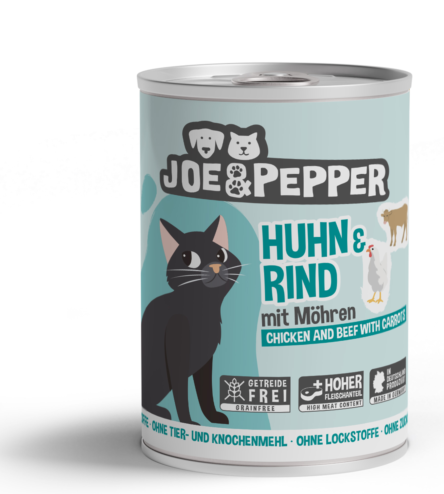 Joe & Pepper Cat Huhn & Rind mit Möhren