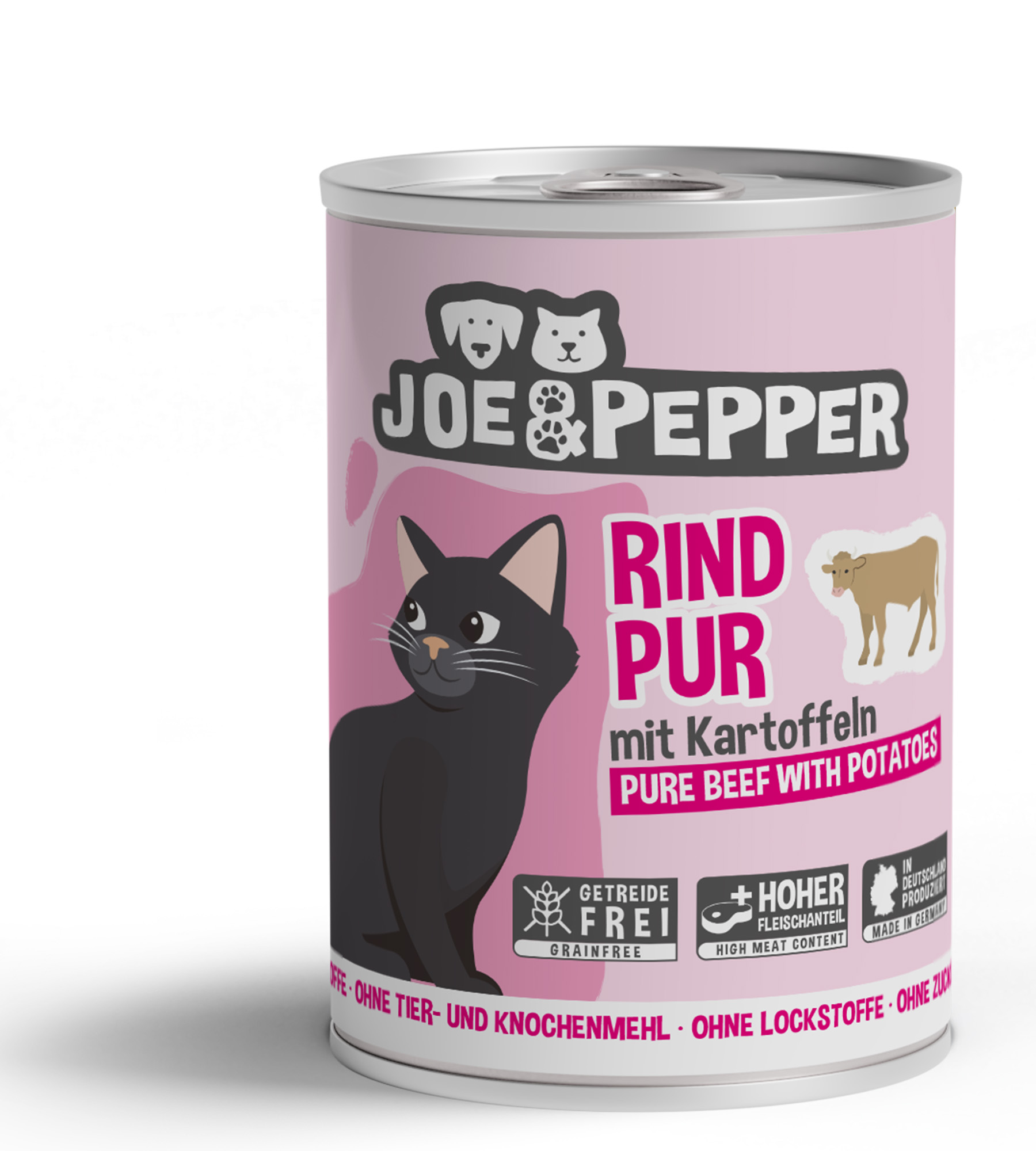 Joe & Pepper Cat Rind pur mit Kartoffeln