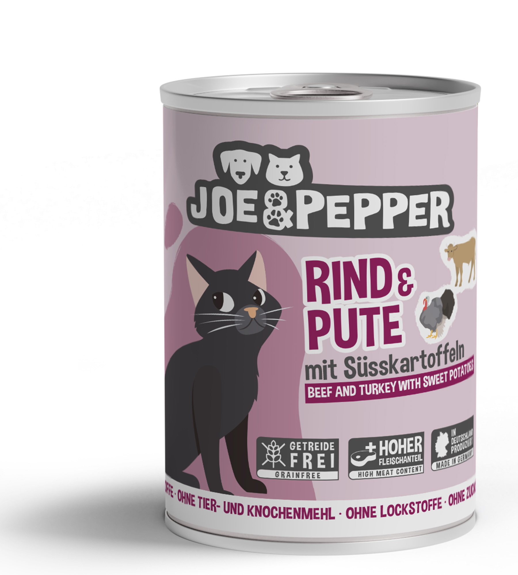 Joe & Pepper Cat Rind & Pute mit Süsskartoffel