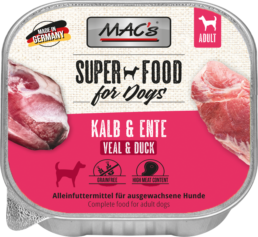 MAC's DOG Kalb & Ente 150g Schale