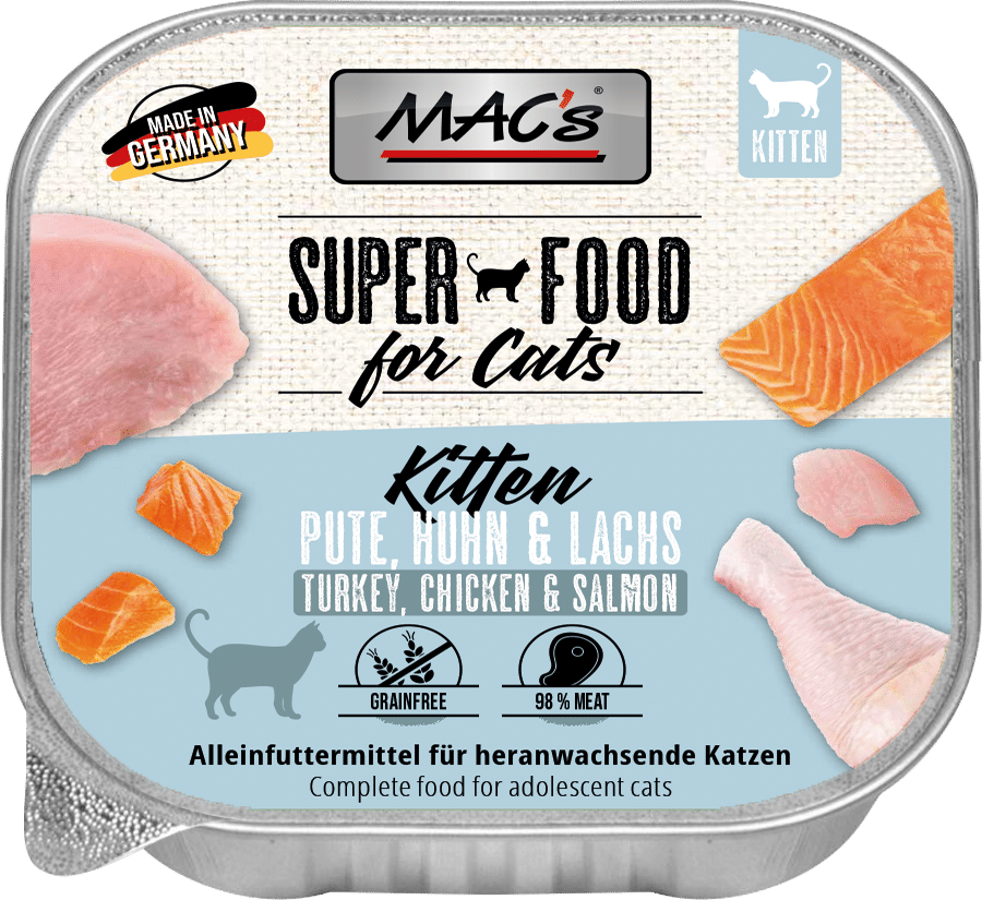 Macs Cat Kitten Pute Huhn und Lachs 100g