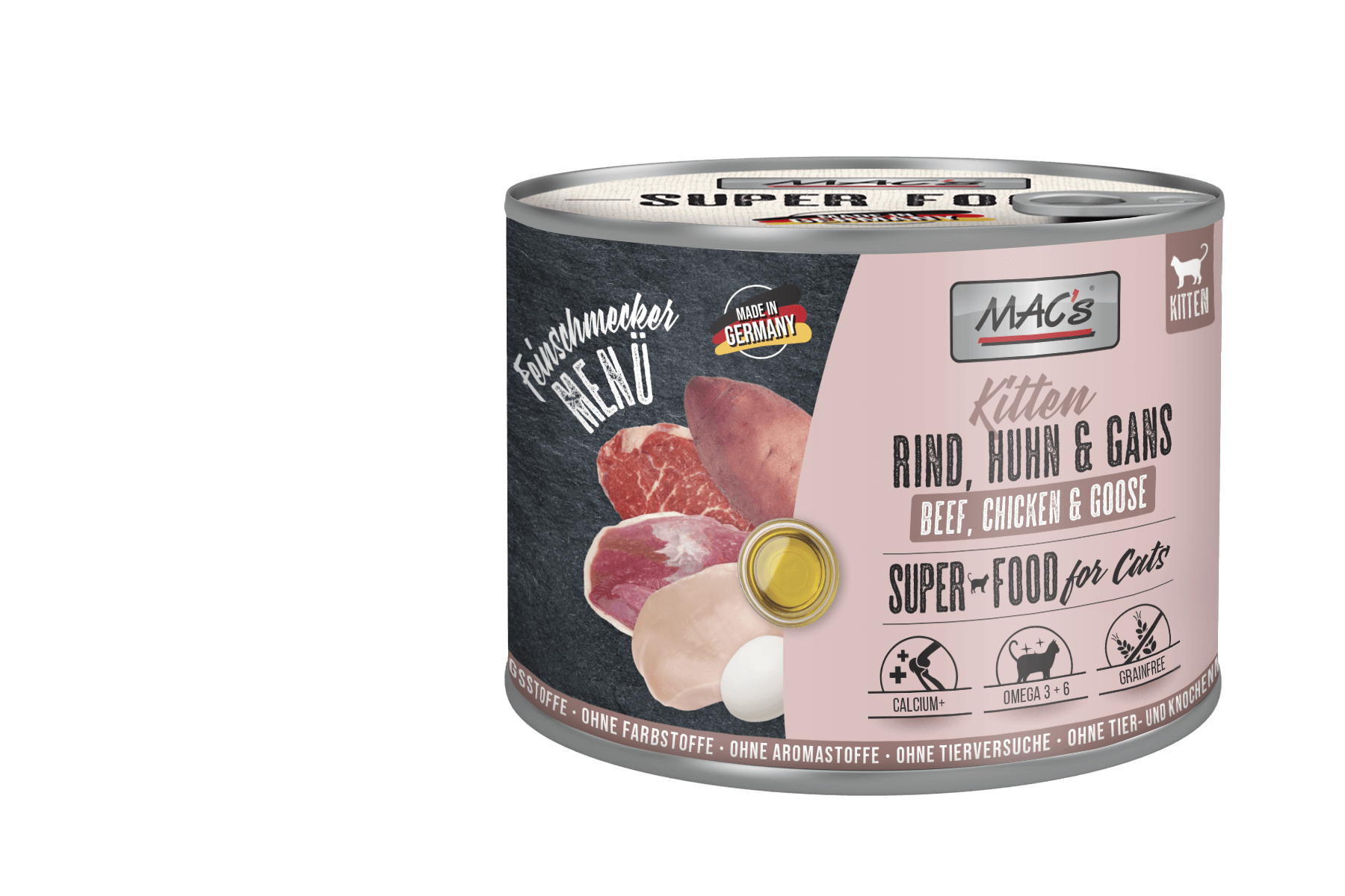 MACs Cat Feinschmecker Kitten Rind, Huhn & Gans 200g