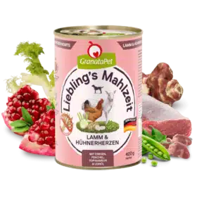Liebling's Mahlzeit Lamm und Hühnerherz