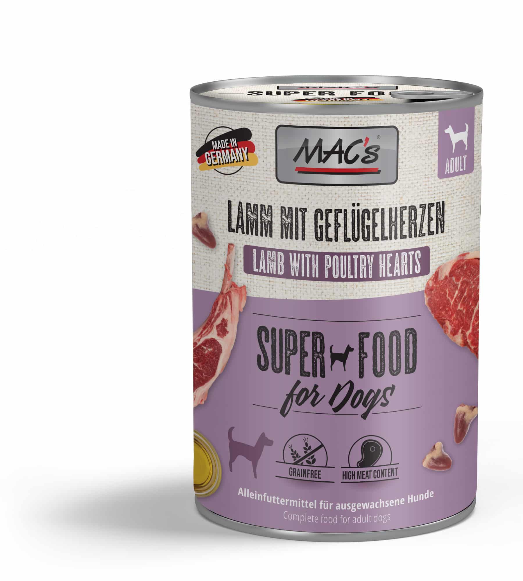 Mac's Dog Lamm und Geflügelherzen