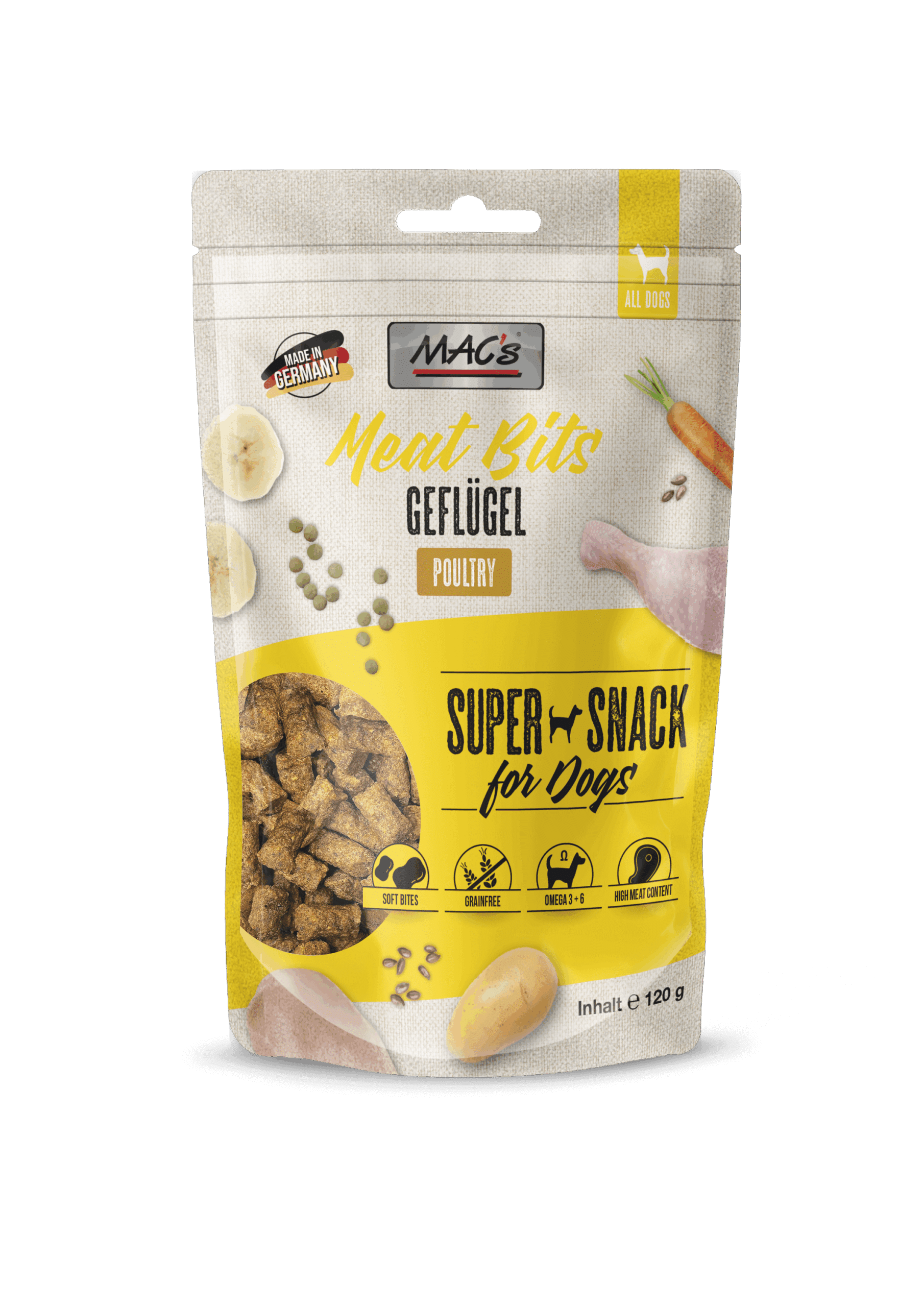 Macs Dog Meat Bits Geflügel 120g