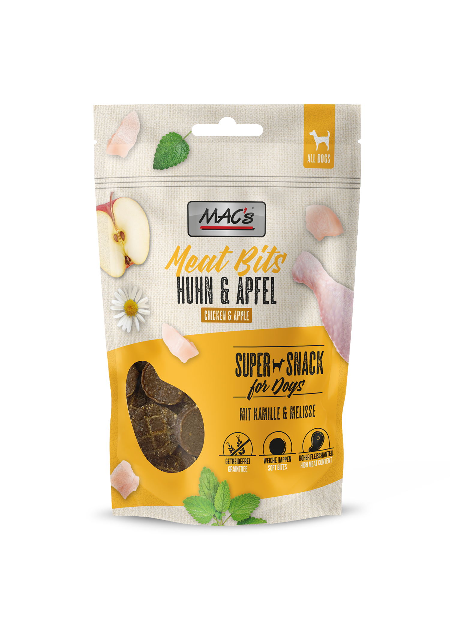 MACs Dog Meat Bits Huhn & Apfel 90g