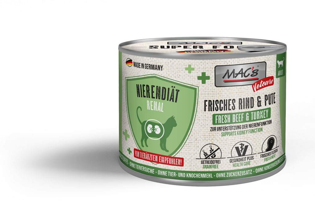 MACs Cat Vetcare Nierendiät Rind & Pute