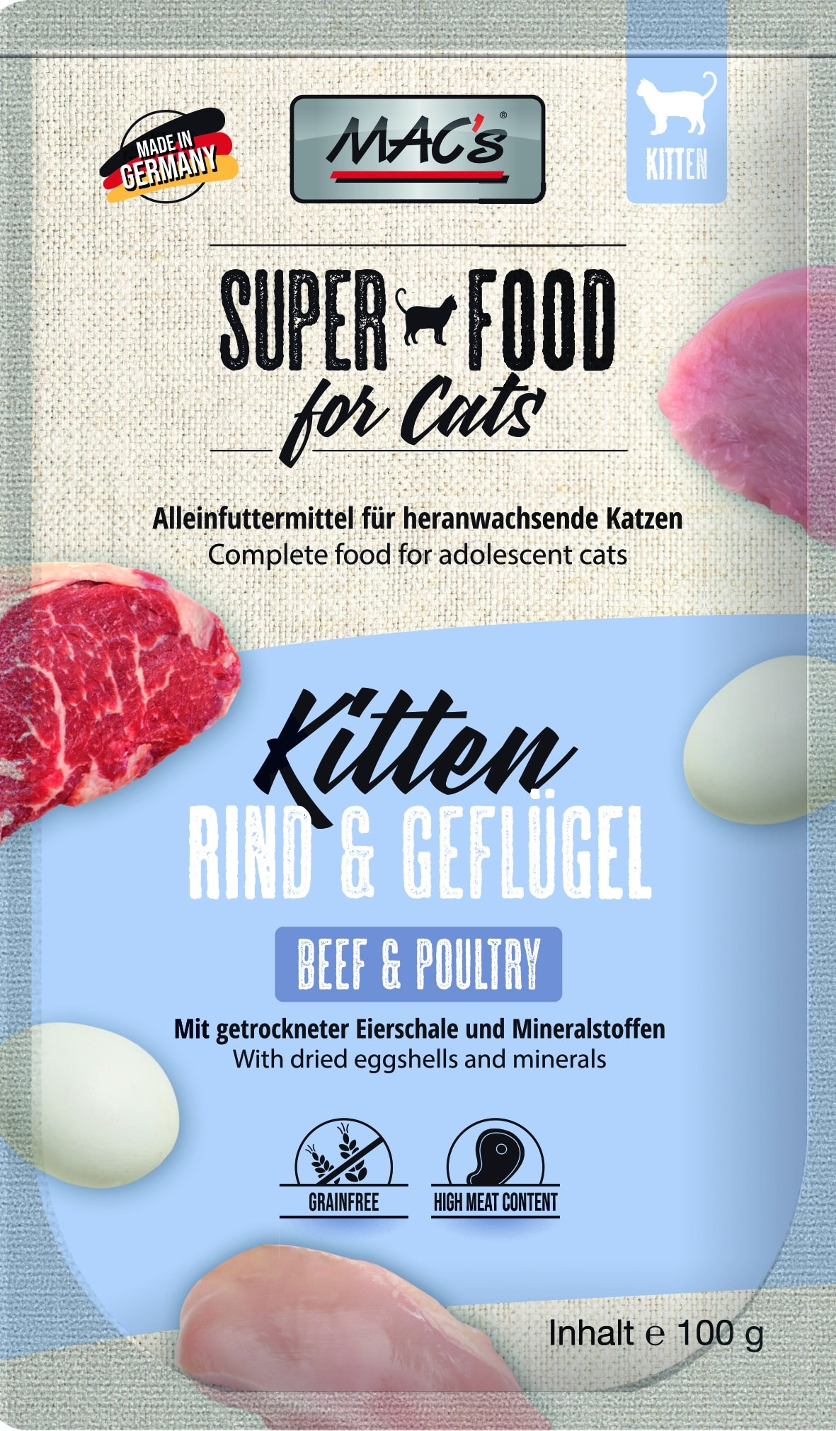 Mac's Pouch - Kitten Rind und Geflügel