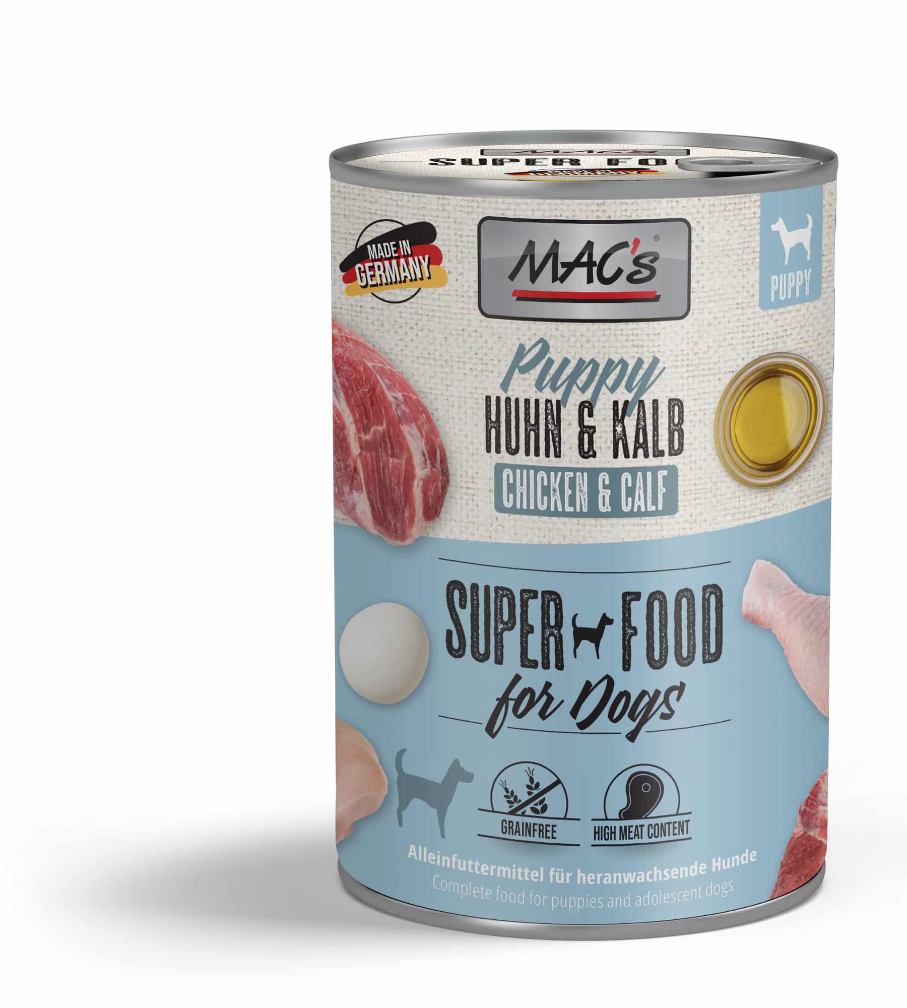 Mac's Dog Puppy Huhn und Kalb