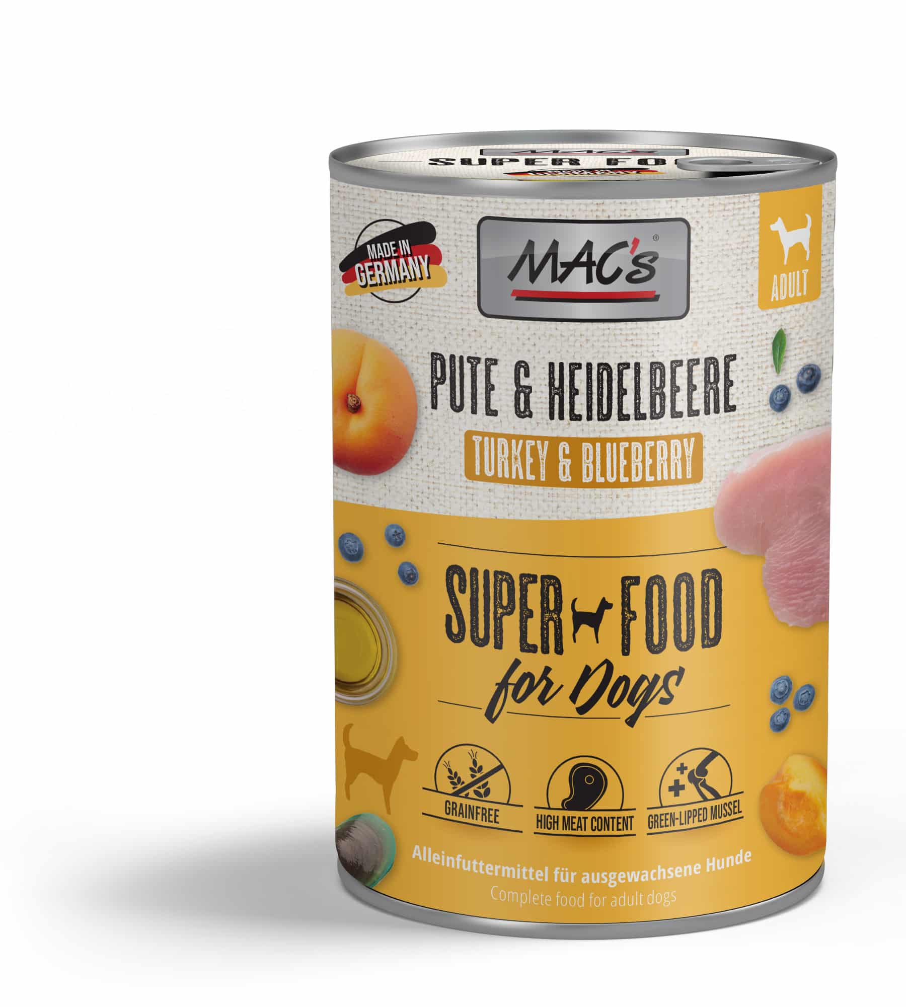 MACs Dog Pute und Heidelbeeren