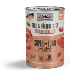 MACs Cat Rind mit Hühnerherzen