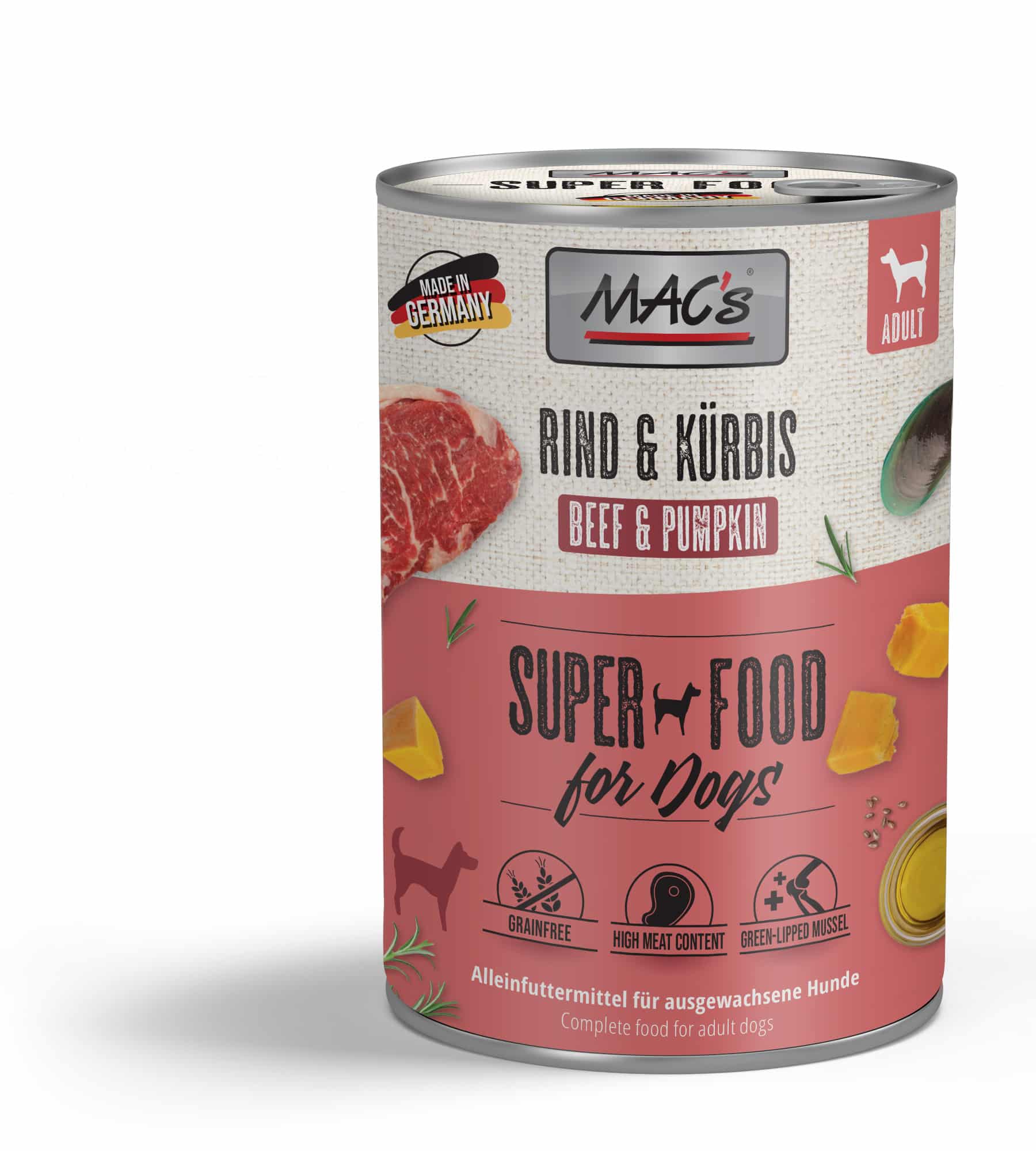MACs Dog Rind und Kürbis