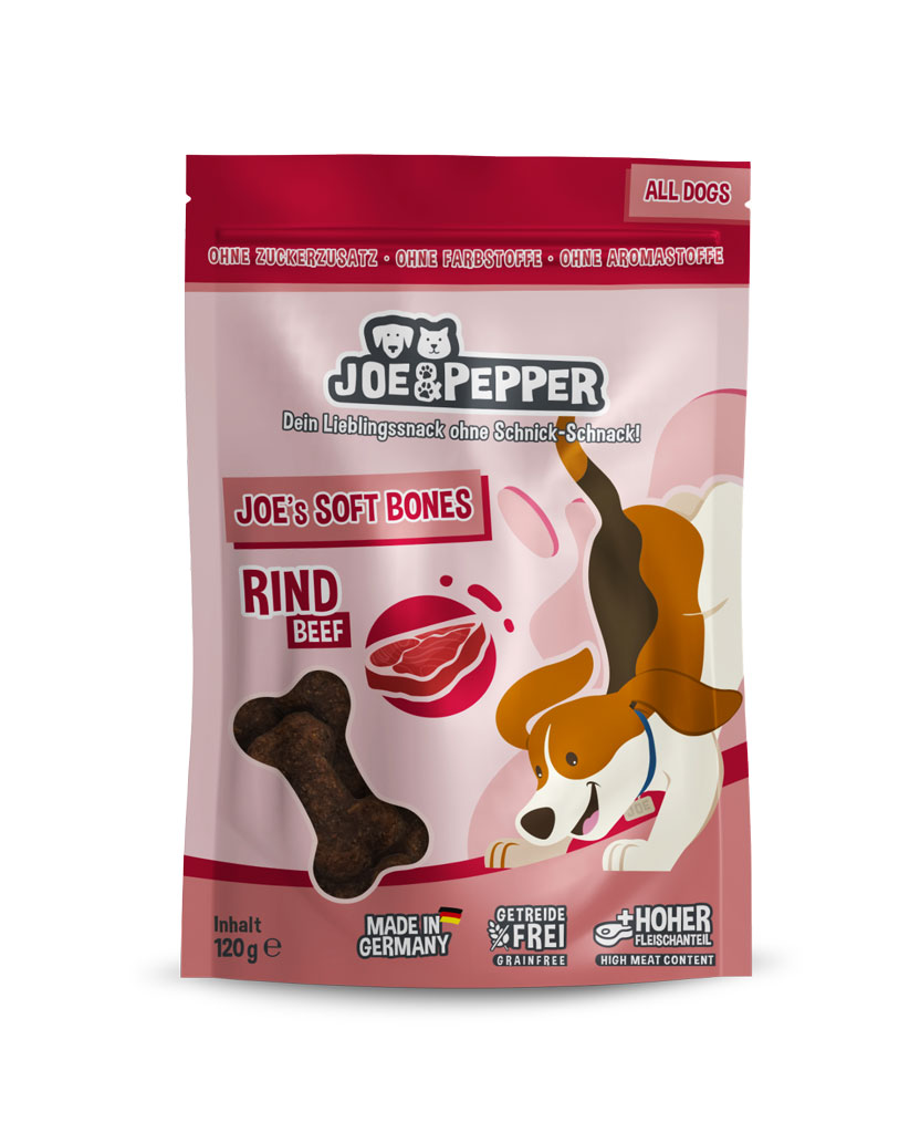 Joe & Pepper Dog Snack Soft Bones Rind