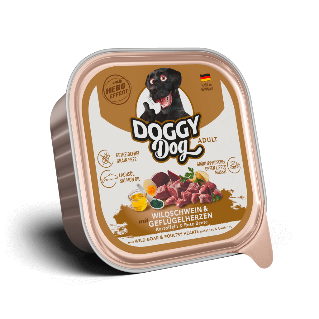 DOGGY Dog Wildschwein & Geflügelherzen