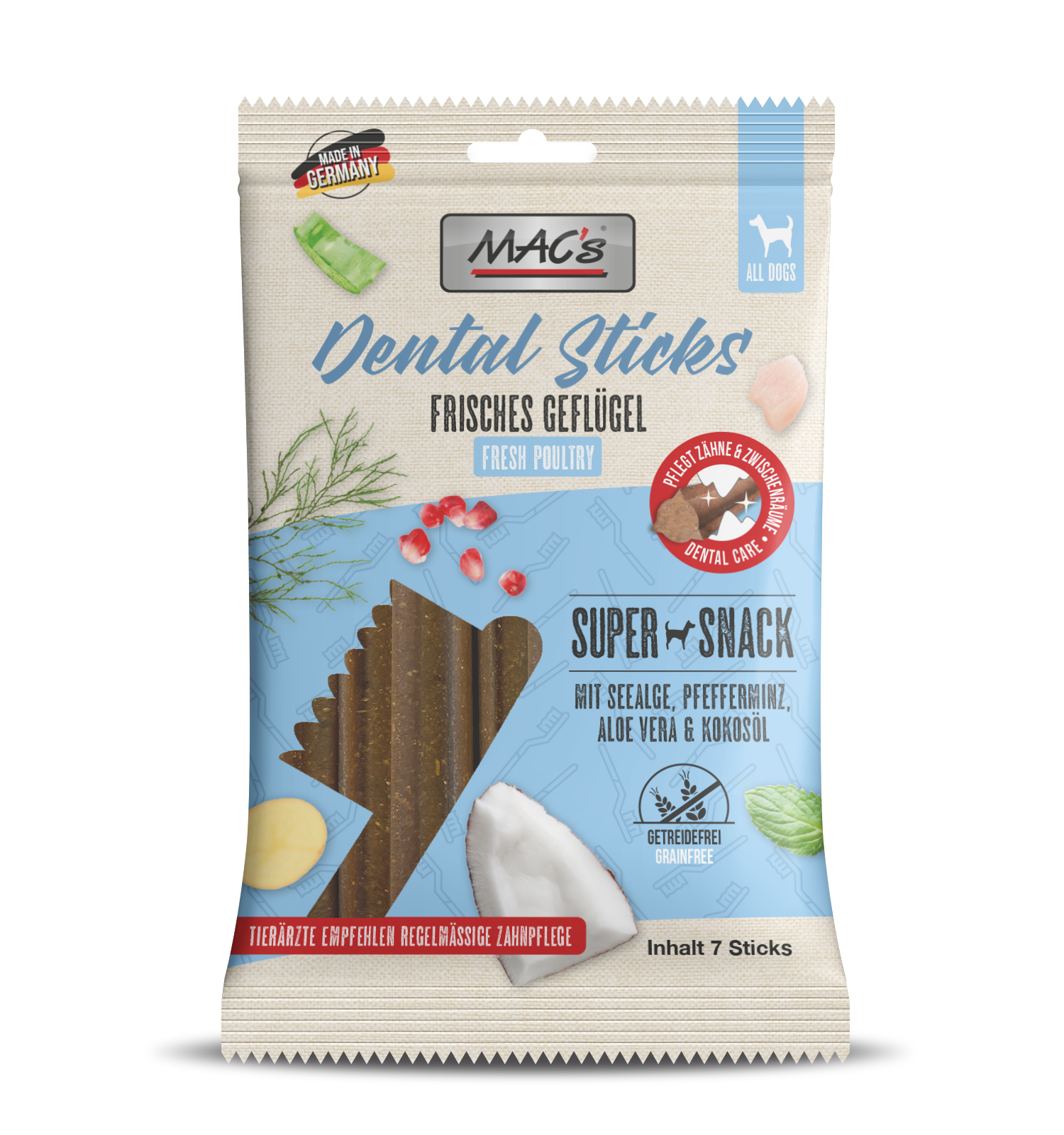MACs Dog Dental Sticks Frisches Geflügel 180g
